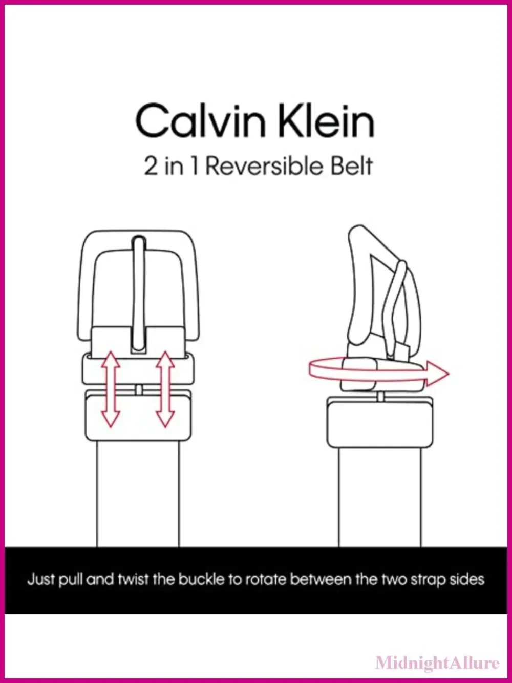Reversible Plaque Buckle Dress Belt 2-in-1 English Tip 1.25 Inch Wide
